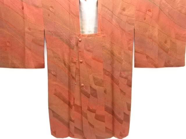 水玉模様織出し暈しロング道行コート